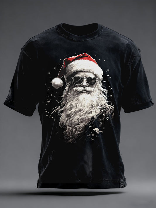 Men's Sunglasses Santa Short Sleeves T-shirt