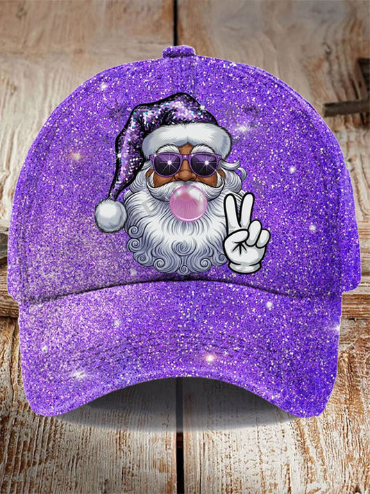 Unisex Sunglasses Santa Print Hat