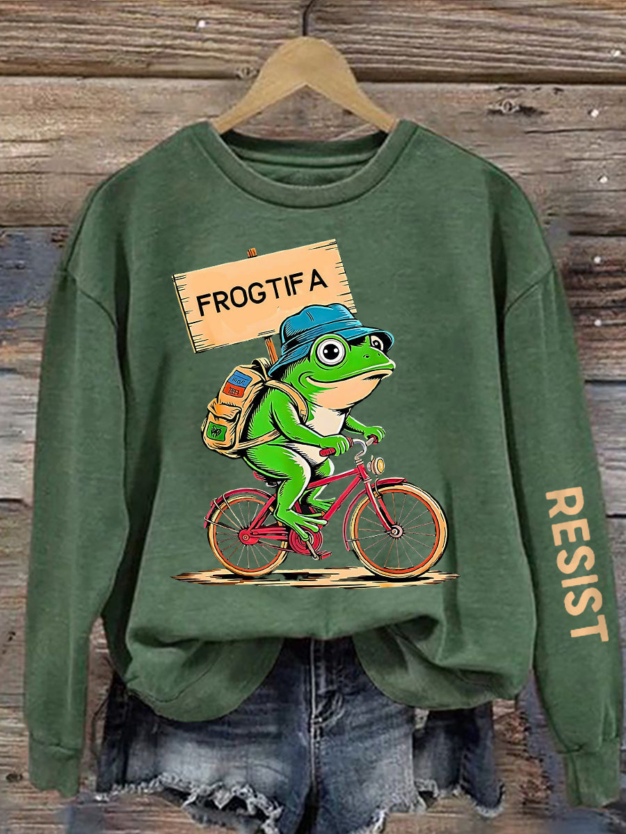 Women's Resist Portland Frog Print sweatshirt