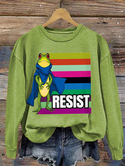 Women's Resist Portland Frog Print sweatshirt