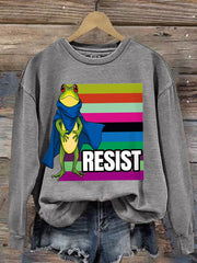 Women's Resist Portland Frog Print sweatshirt