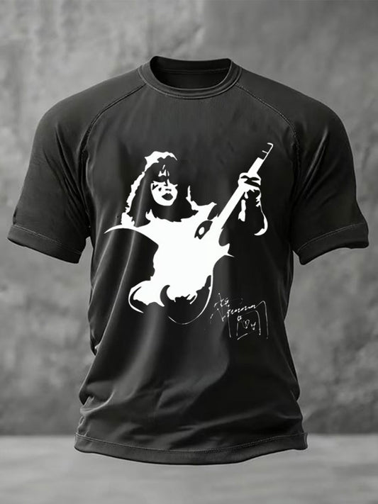 Men's Ace Frehley Printed Casual short sleeves t-shirt