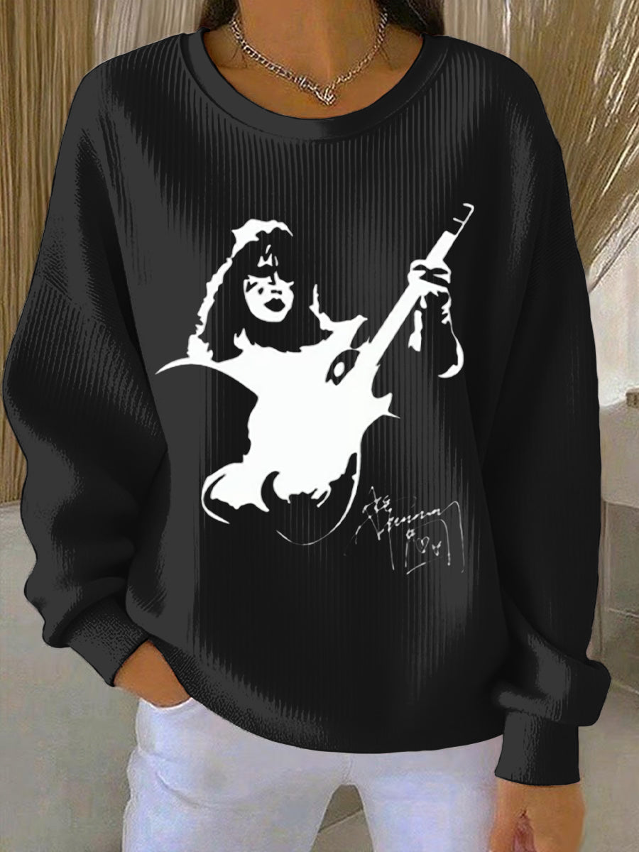 Women's Ace Frehley Print Casual Sweatshirt