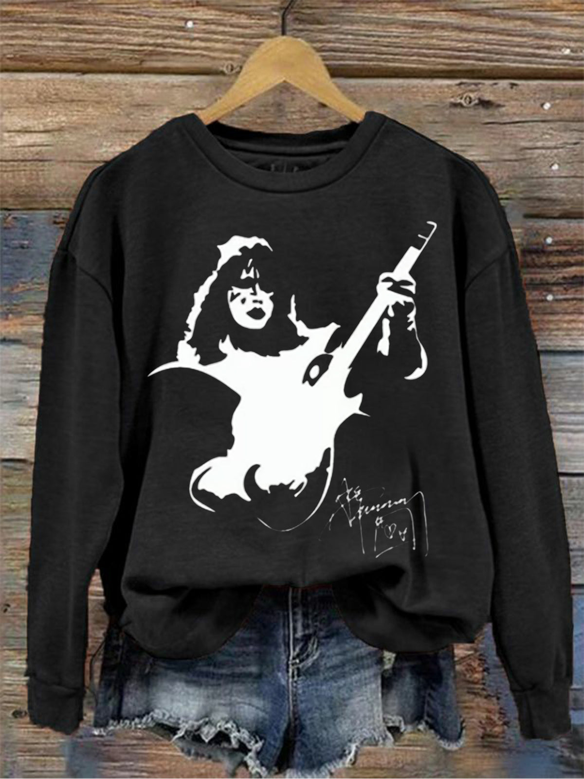 Women's Ace Frehley Print Sweatshirt