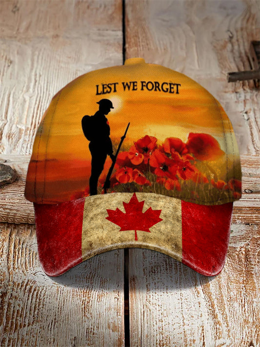 Remembrance Day Printed Casual Unisex Cap