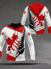 Men's Remembrance Day Printed Casual Hoodie