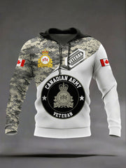 Men's Remembrance Day Printed Casual Hoodie