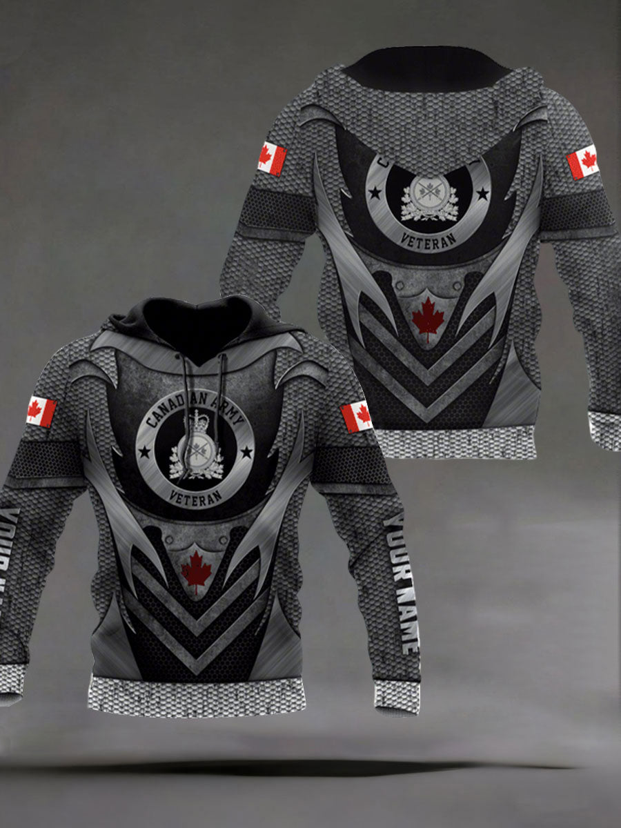 Men's Remembrance Day Printed Casual Hoodie