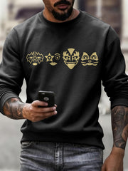 Men's Rock Band Printed Crew Neck Sweatshirt
