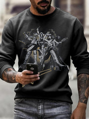 Men's Rock Band Printed Crew Neck Sweatshirt