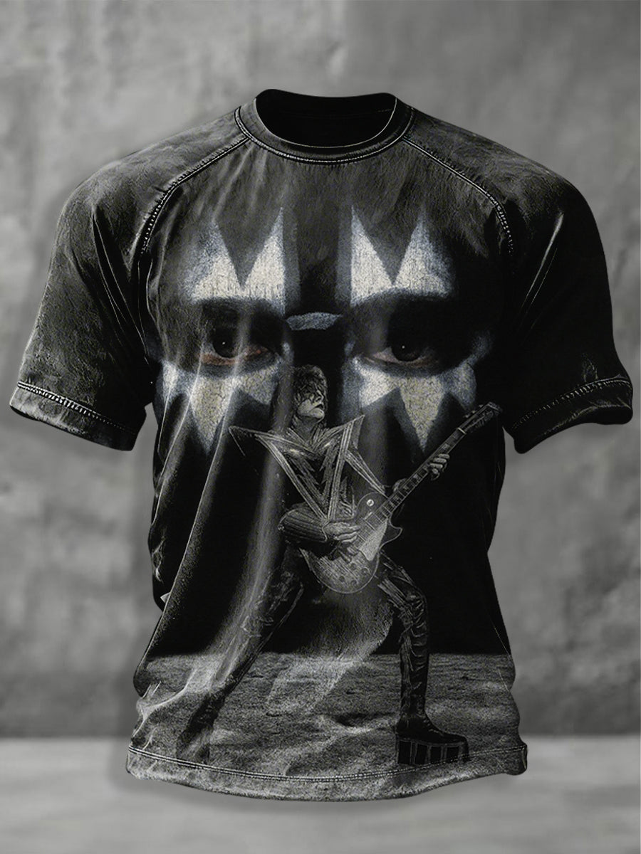 Men's Rock Band Printed T-shirt