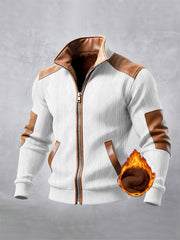 Men's Retro Textured Warm Outdoor Jacket