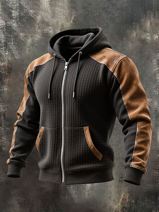 Men's Retro Textured Warm Outdoor Jacket