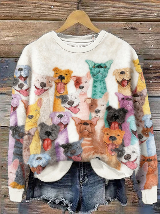 Women's Colorful Animals Art Flannel Hoodie