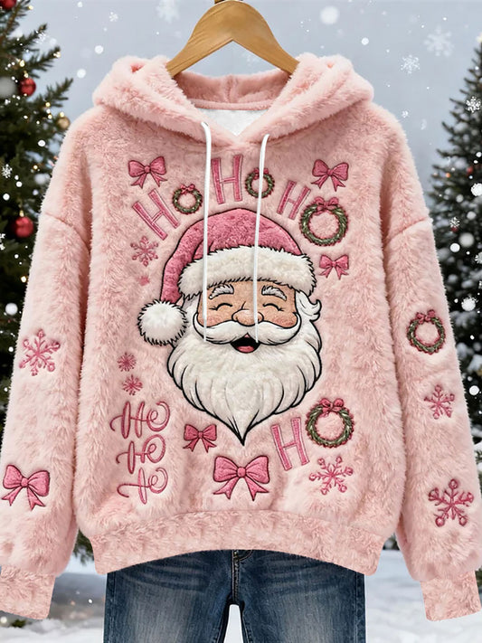 Women's Christmas Print Casual Hoodie