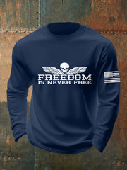Men's Freedom Is Never Free Print Long Sleeve T-Shirt