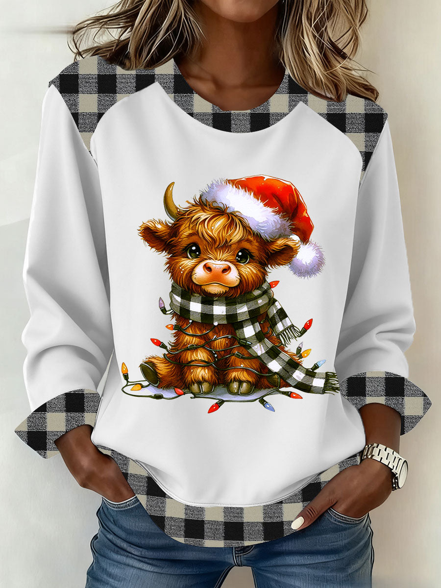 Women's Highland Cow Art Print Casual Top