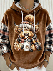 Women's Highland Cow Art Print Casual Top