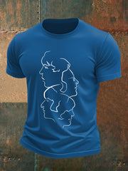 Men's Retro Classic Legendary Rock Band Print Gift For Fans Casual Tee