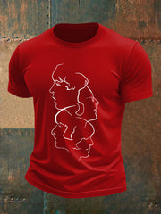 Men's Retro Classic Legendary Rock Band Print Gift For Fans Casual Tee