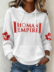 Women's Canadian Curling Print Casual Hoodie