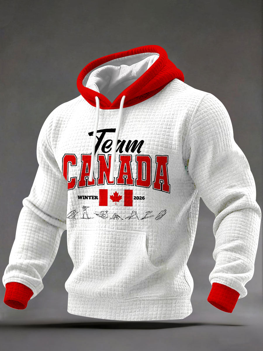 Men's CANADA 2026 Printed Casual Hoodie