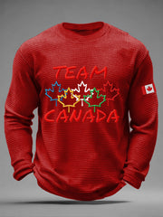 Men's CANADA 2026 Waffle Print Casual T-Shirt