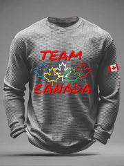 Men's CANADA 2026 Waffle Print Casual T-Shirt