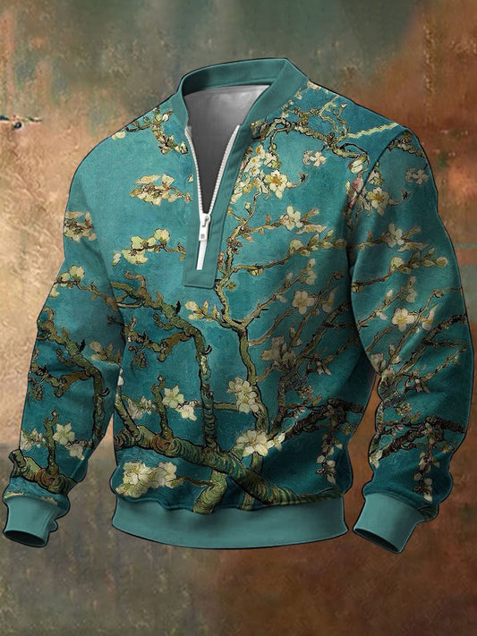 Men's Oil Painting Floral Print Sweatshirt