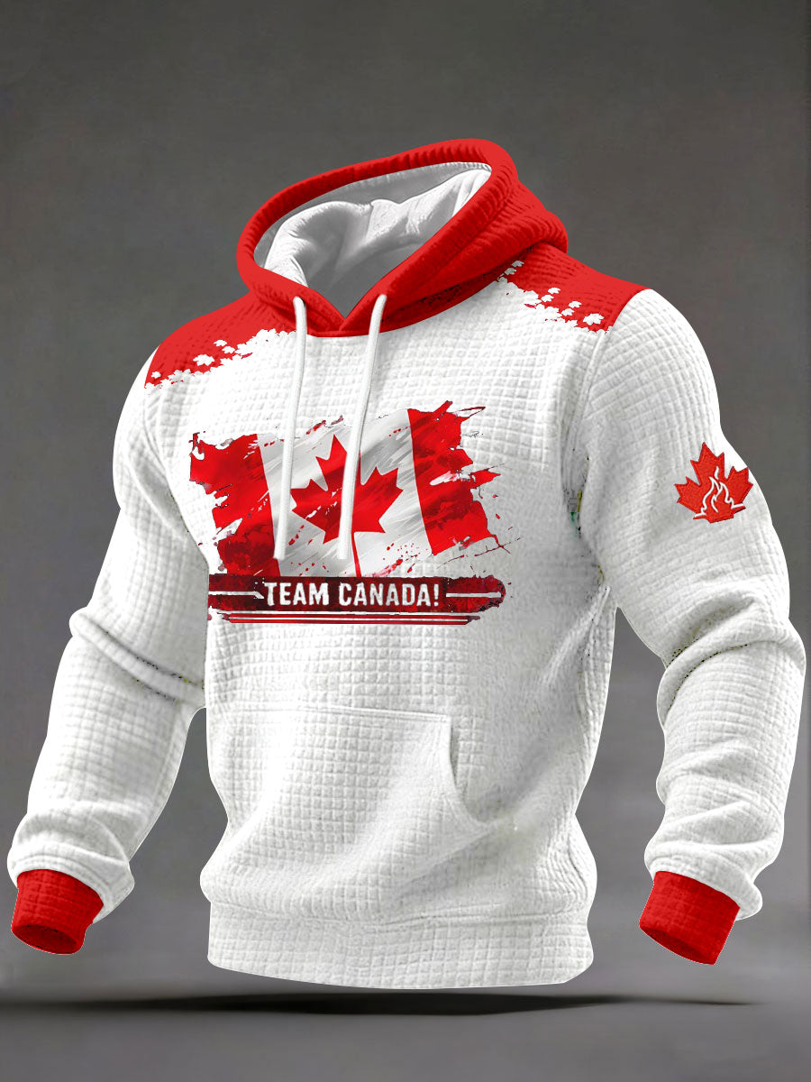 Men's Canada 2026 Printed Casual Hoodie