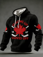 Men's Canadian Ice Hockey Checkered Cotton Hoodie