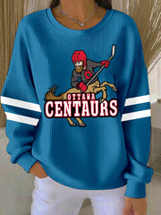 Women's Hockey Print Casual Sweatshirt