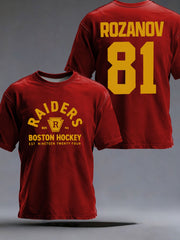 Men's Hockey Print Casual T-shirt