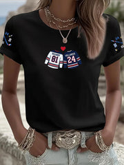 Women's Hockey Print Casual T-shirt