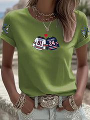 Women's Hockey Print Casual T-shirt