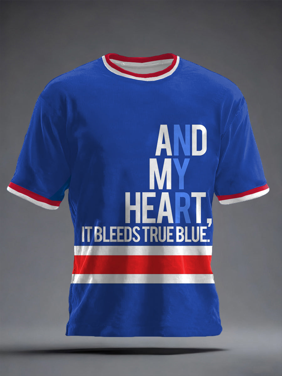 Men's New York Hockey Inspired short sleeves t-shirt