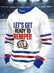 Men's New York Ice Hockey Supporter Waffle Sweatshirt