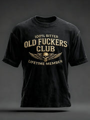 Men's Old Fuckers Club Printed Casual T-Shirt