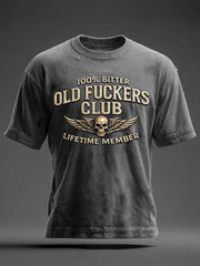 Men's Old Fuckers Club Printed Casual T-Shirt