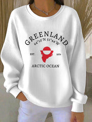Women's Greenland Print Casual Sweatshirt
