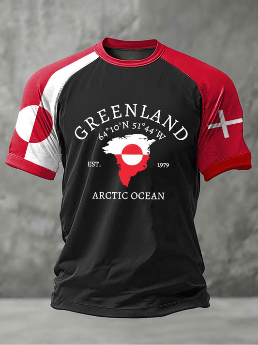 Men's Greenland Printed Casual T-Shirt