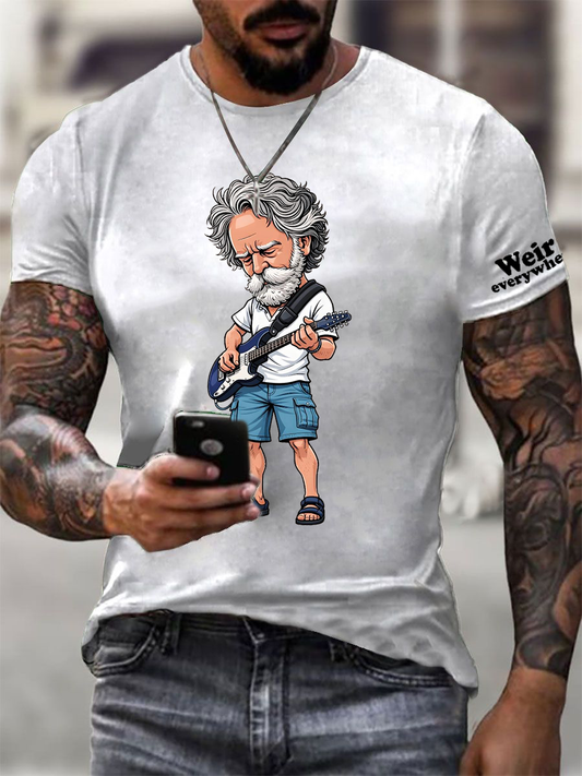 Men's RIP Bob Weir Weir Everywhere Short-sleeved T-shirt
