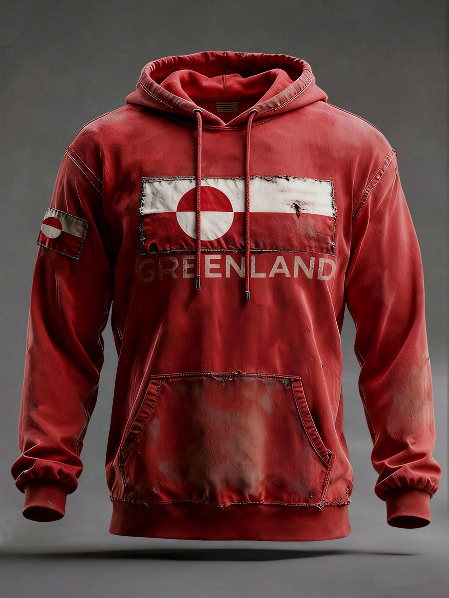 Men's Greenland Print Casual Hoodie