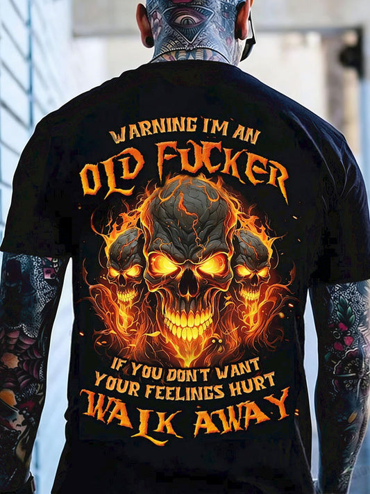 Men's Old Fuckers Club Printed Casual T-Shirt