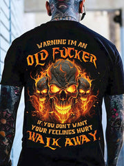 Men's Old Fuckers Club Printed Casual T-Shirt