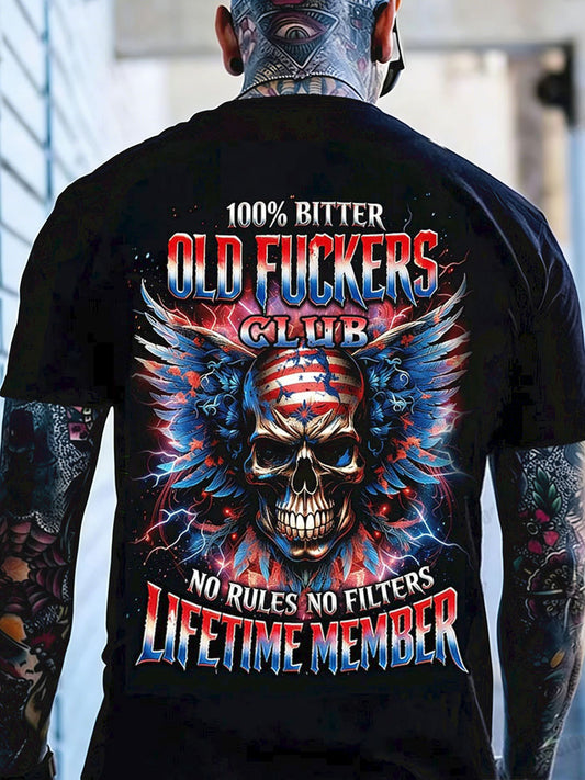Men's Old Fuckers Club Printed Casual T-Shirt