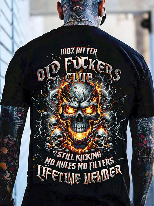Men's Old Fuckers Club Printed Casual T-Shirt