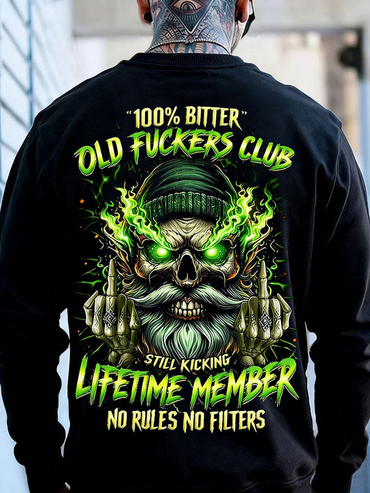 Men's Old Fuckers Club Printed Casual Sweatshirt