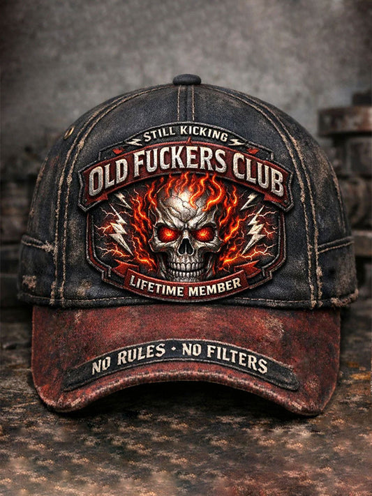 Old Fuckers Club Printed Casual Unisex Cap