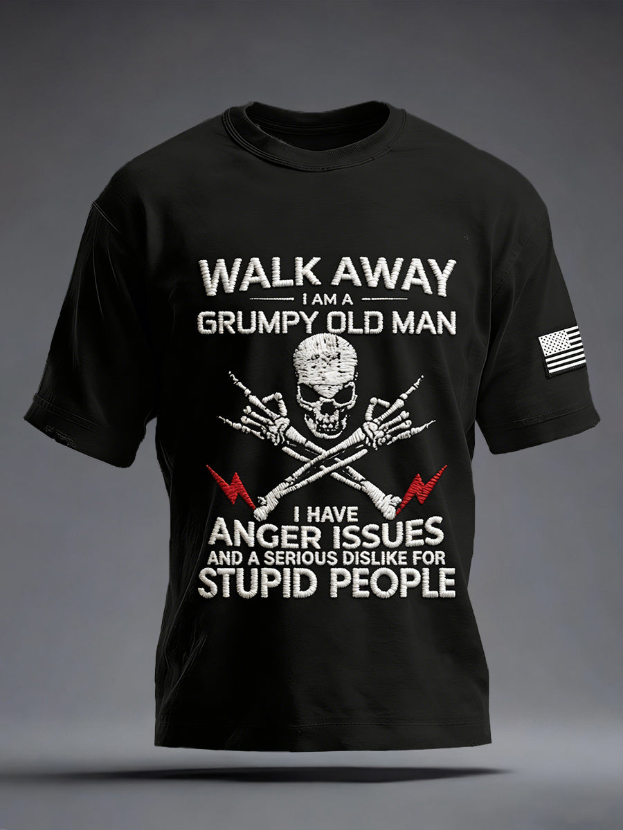 Men's Walk Away I Am A Grumpy Old Man Print T-Shirt